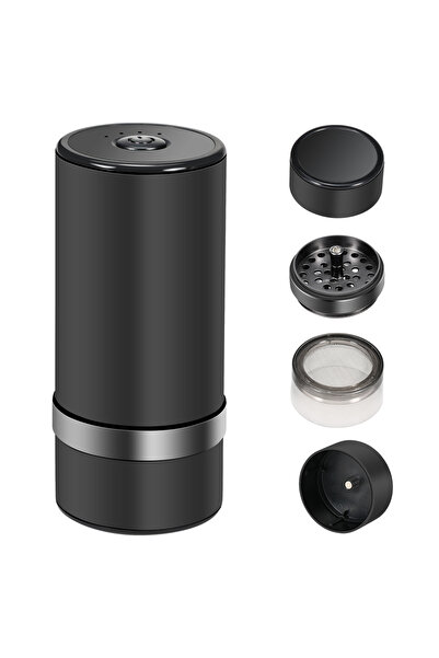 Choice مطحنة توابل كهربائية سوداء من JOUGE بسعة كبيرة ومطحنة توابل قابلة لإعادة الشحن عبر USB ومتعددة الوظائف