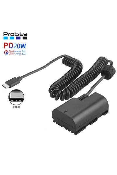 Choice محول طاقة بطارية وهمية من USB-C إلى LP-E6NH LPE6NH لكاميرا Canon EOS R5 R6 5DS R 7D 6D 5D3 5D4 90D 80D...