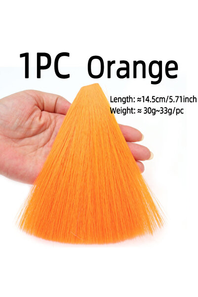 Choice 14.5 سم قطعة واحدة برتقالية قطعة واحدة من ألياف ذيل الغزال الاصطناعية ...