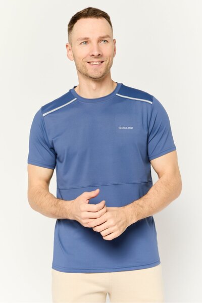 Nordland Men Sportswear Fit Short Sleeves Training T-Shirt, Indigo Blue