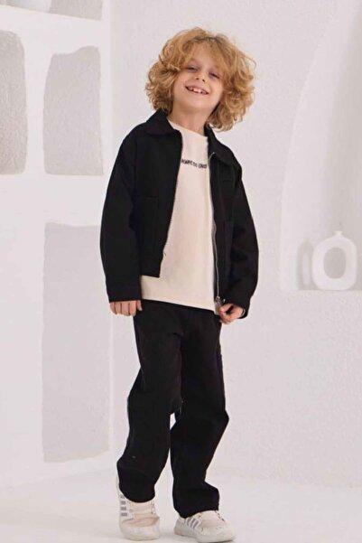 Minigimin Cicileri Boy's Black Jacket 3 Piece Suit
