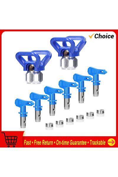 Choice Airless Paint Nozzles Set Reversible Spraying Machine Tips Airless Paint Sprayer Nozzle Airless S...