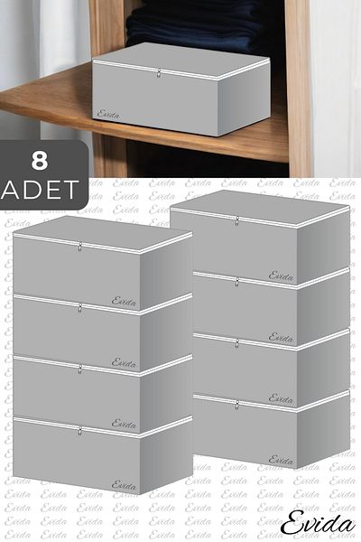 Evida 8 Oversized Sofa Bed and Storage Bags - Comforter and Clothing Storage Coverage - 60X40X22 cm - Anthracite