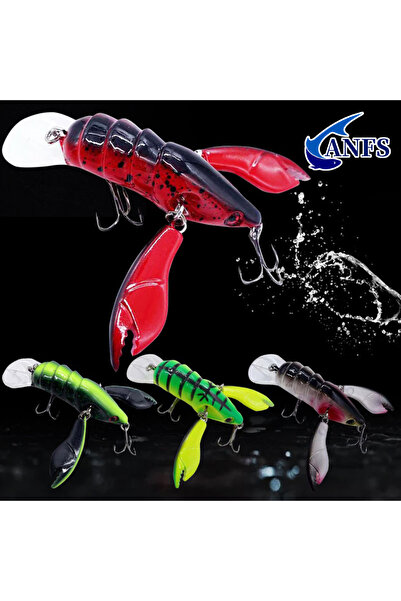 Choice طُعم صيد سمك الزاحف الفاخر ذو المفصلات العشوائية، قطعة واحدة، بخطافات ...