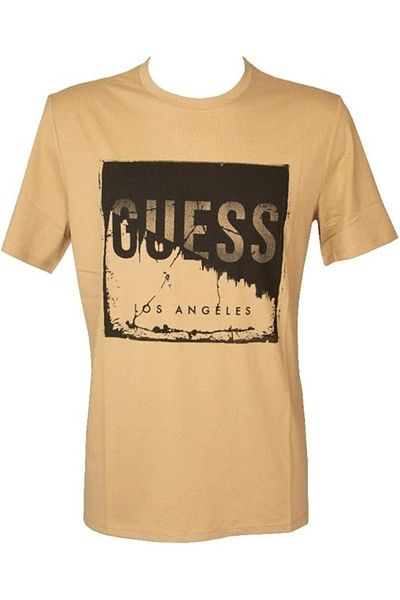 Guess Jeans Tricou bej pentru bărbați c1c2 Blugi Guess