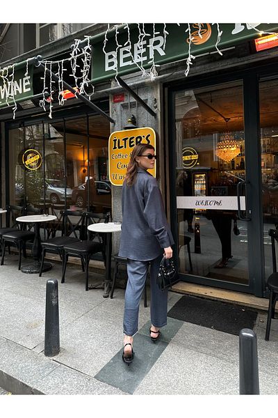 VOLT CLOTHİNG Leinenanzug für Damen mit Hose