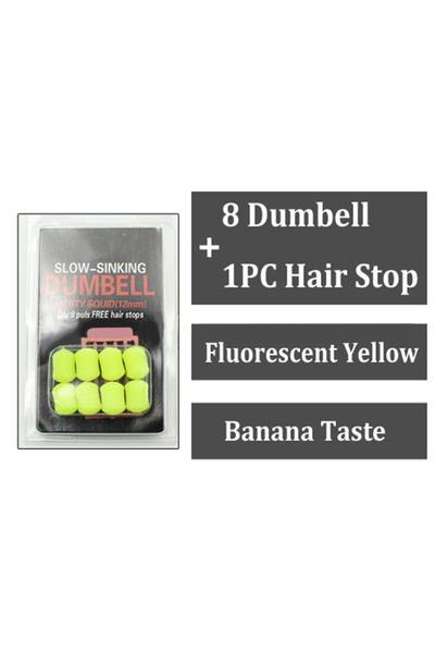 Choice 12mm yellow 8Pcs/Pack 12mm Carp Fishing Bait Slow Sinking Dumbells Bai...