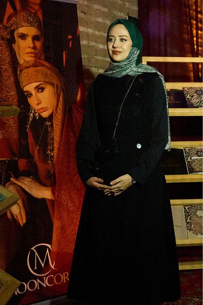 Mooncorn Σάλι Nora Pattern Διπλής Όψης Σμαραγδένιο-Ροζ