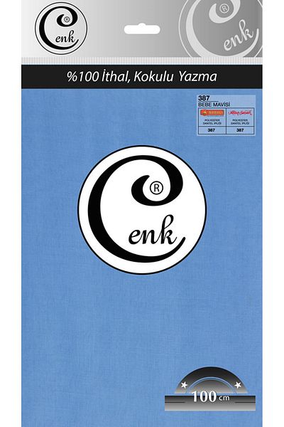 Cenk Μονόχρωμη τσάντα γραφής 100 cm - 0301 - 387-bebe Blue