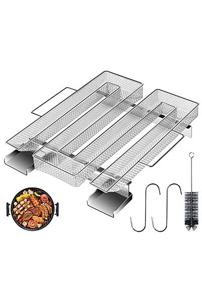 Choice 1 set 1set Stainless steel cold smoke generator with 1 cleaning brush and 2 hooks, suitable for outd