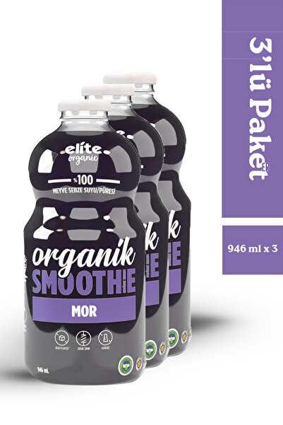 Elite Naturel Organik Böğürtlenli Smoothie 3 Adet 3 X 946ml