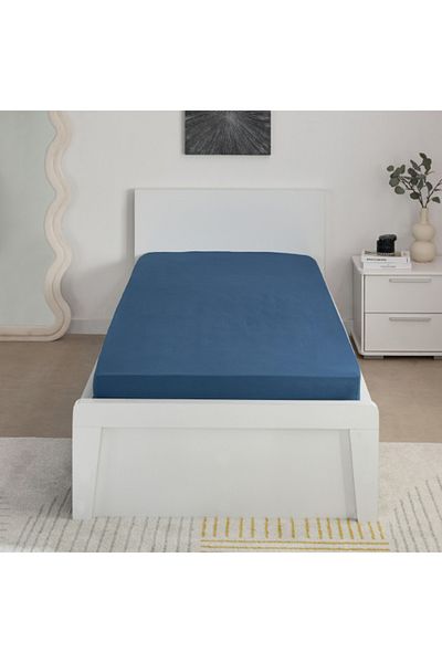 Home Box Essential Solid Cotton Single Fitted Sheet 90x200+36 cm