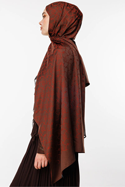 Mooncorn Σάλι διπλής όψης Bitter Brown με σχέδιο Marrakech