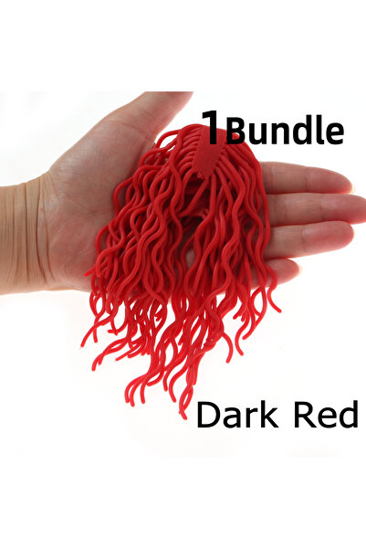 Choice 1 حزمة من 60 خيطًا/حزمة من خيوط الصيد الدودية الملتوية ذات اللون الأحم...