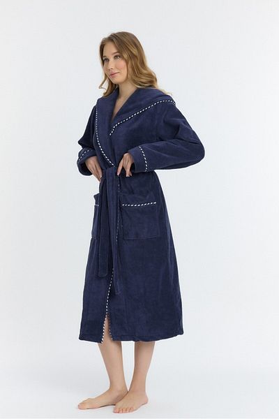 Mulberry Halat de baie pentru femei Triga cu glugă 100% bumbac