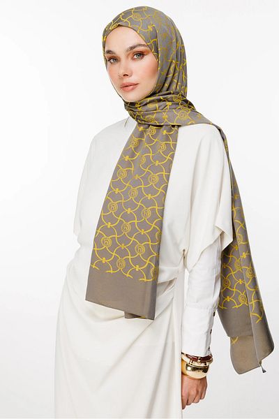 Mooncorn Marrakech Pattern Reversible Throw Blanket Dark Grey-Mustard