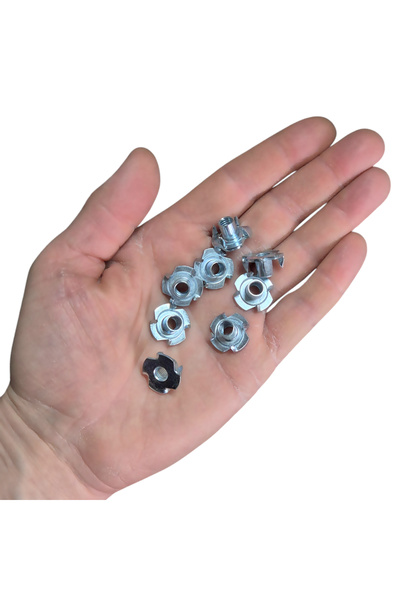 ALETÇANTAM M6 Ağaç Somunu 6mm Tırnaklı Ahşap Çakma Somun  -20 Adet