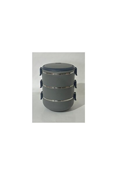 AKILLIELMA -PENGUEN PNG-6002 GRİ 3'LÜ SEFER TASI