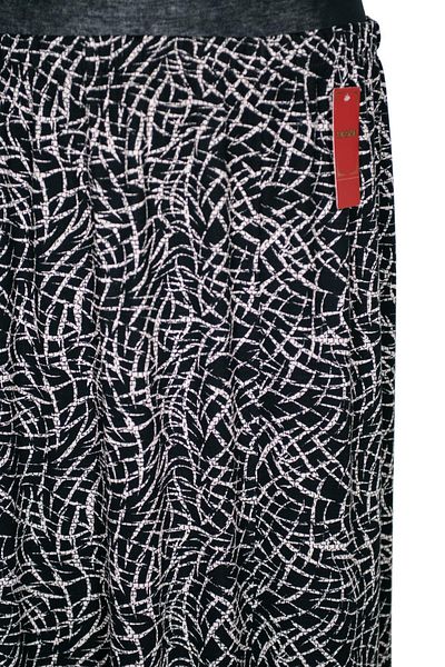 HESNA Women's Black Skirt D23 - 8 Piece Elastic Ecem Battal