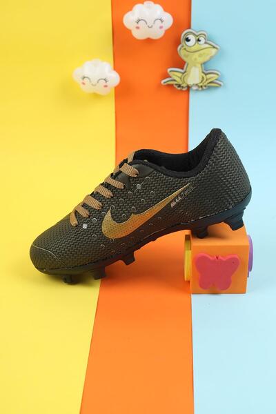Moda Lime Boys Girls Kids Crampons Studded Professional Turf Field Rubber Sole Football Shoes
