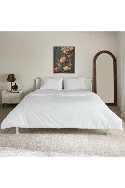 Home Box Purely-percale 3-Piece 300TC Percale Queen King Duvet Quilt Cover Set 220x220 cm