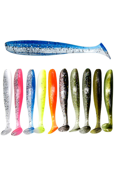 Choice 7 سم 2 جرام 10 قطع/حقيبة 70 مم 90 مم 120 مم طُعم سباحة بلاستيكي ناعم 2...