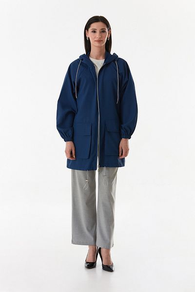 Fulla Moda Fullamodest Double Pocket Hooded Jacket Cap with Stopper