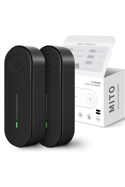 Choice جهاز طرد الحشرات بالموجات الصوتية والمغناطيسية الضوئية المنزلية باللون الأسود من الاتحاد الأوروبي، جهاز طرد الحشرات والفئران والبعوض