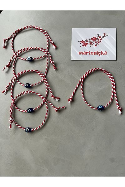 Moda Banuş Martenezka with Evil Eye Beads, 19 May Gift 50 Pieces