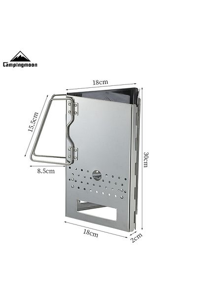 Choice MT-17 CAMPINGMOON MT-17 Foldable Portable Triangle Point Carbon Stove Fire Stove Barbecue Stainless