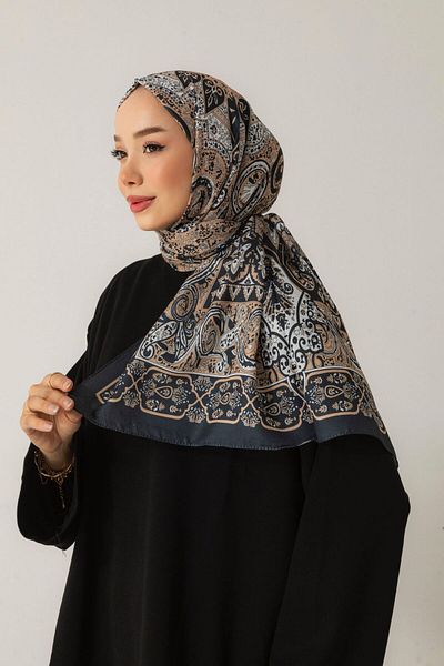 white stars Βαμβακερό σάλι Lavia Ethnic Pattern