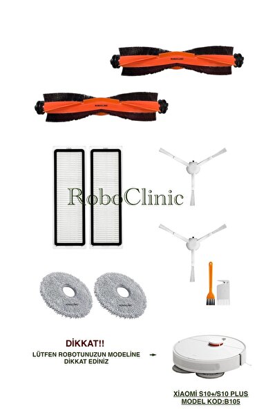 Roboclinic Xiaomi Robot Vacuum S10 Plus - Set compatibil de 10 piese cu perie...