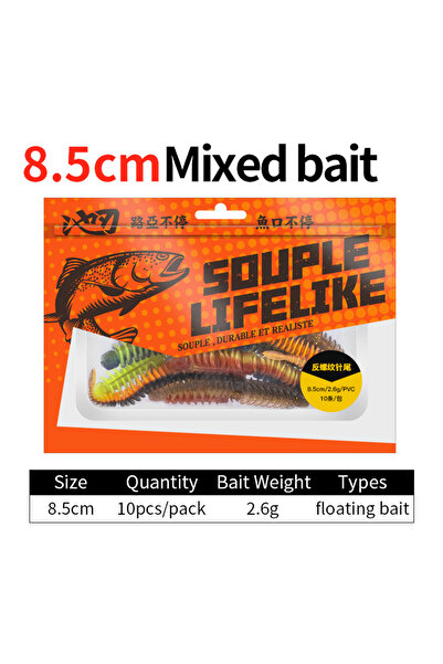 Choice 85 مم مختلط (10 قطع) LINNHUE 10 قطع/حزمة طُعم صيد عائم ذي ذيل إبرة 75 ...