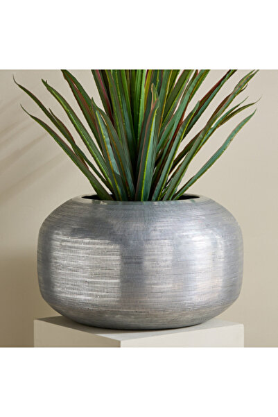 Home Box وعاء زراعي من الألومنيوم بتصميم فني محفور من نيدريل، مقاس 40×40×25.5 سم