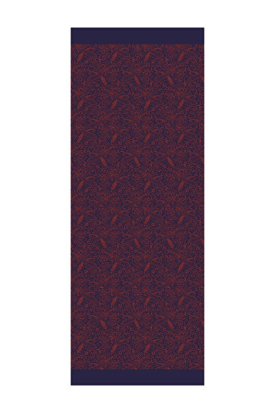 Mooncorn Διπλής όψης σάλι Velora με μοτίβο Navy Blue-Onion