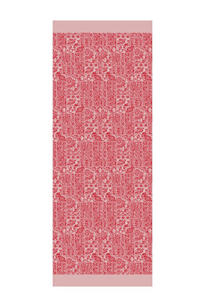 Mooncorn Σάλι διπλής όψης με μοτίβο χέννας Claret Red-Mint Green