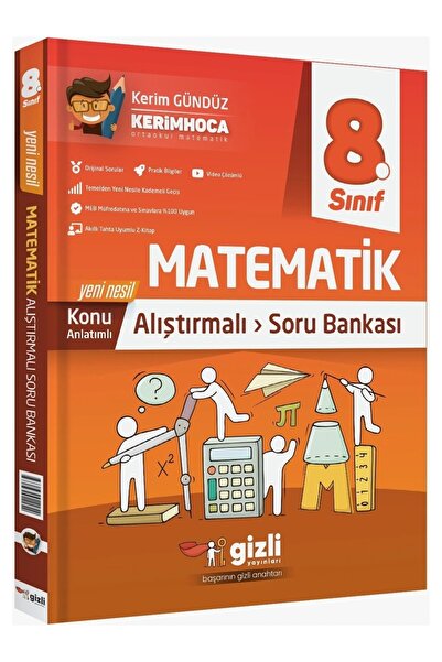 Gizli Yayınları 2025 8.sınıf Lgs Matematik Konu Anlatımlı Alıştırmalı Soru Bankası Kerim Hoca
