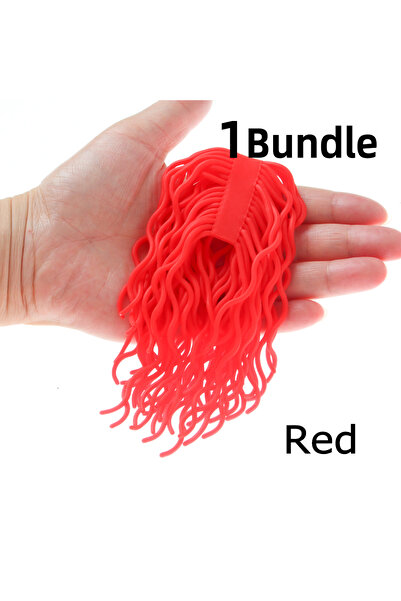 Choice 1 حزمة حمراء تحتوي على 60 خصلة/حزمة من مواد ربط صيد الذباب الدودية الن...