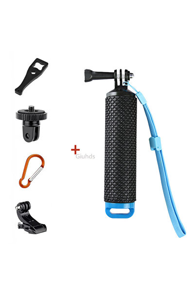 Choice أزرق مع 4 قطع مقبض تعويم مائي قضيب تعويم لـ Gopro Hero 12 11 10 9 8 7 6 5 4 مقبض حامل تعويم B