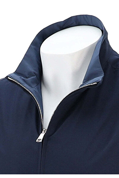 PAUL&SHARK Men's Double-Sided Wind-Resistant Waterproof Stand-Up Collar Sleeveless Navy Blue Vest 25412614 -013