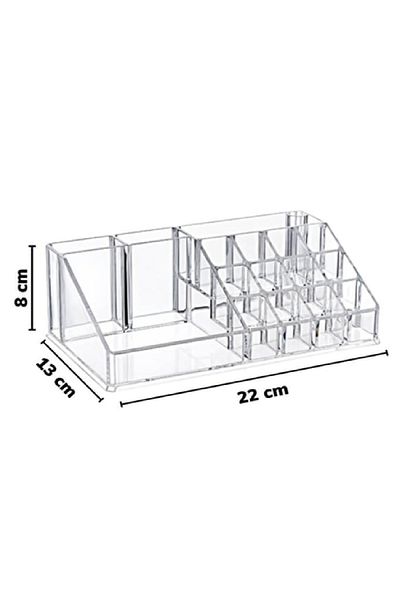 Dükkanönü Luxury Pyramid Cosmetic Product Organizer Κραγιόν, Βερνίκι νυχιών, Βούρτσα Organizer Μακιγιάζ Organizer