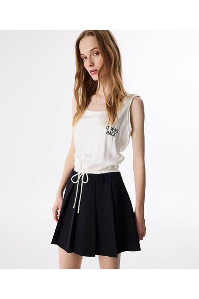 Twist Slogan Embroidered Dress