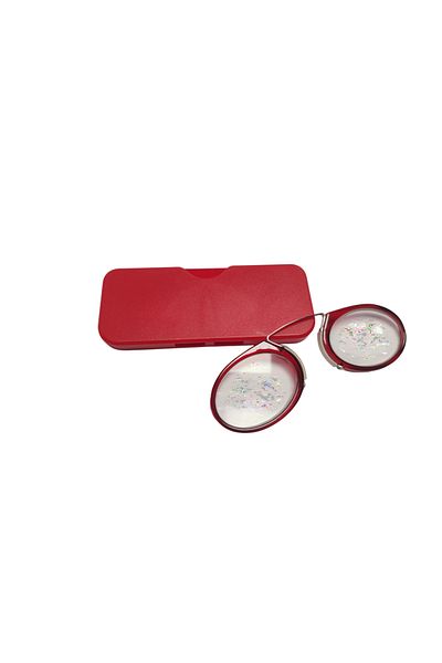 BAKİ Over the Nose Reading Glasses (Mini Practical Easy Portable Near Reading Glasses) (Red)
