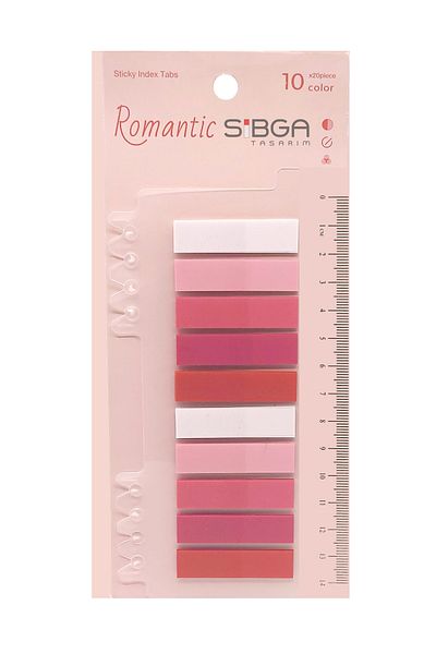 sibga tasarım Transparent Colored Post-It Note Paper - 200 Sheets Bookmark Sticker