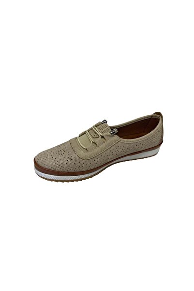 Ayzen Lycra Beige Women's Ballerina Shoes Ckr00941 - 40