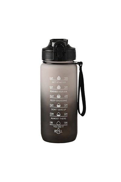 Choice black Bounce Gradient Color Water Cup Student Fashion Water Bottle 700ML Simple Fitness Outdoor Spor