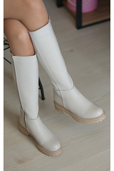 EREN SHOES BAG (Zagrep) Real Leather Zippered Skidproof Non-Slip Rubber Sole Women's Boots