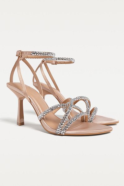 Stradivarius Heeled Rhinestone Sandals Limited Edition
