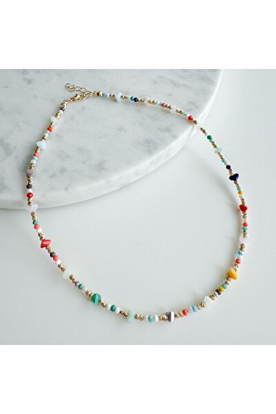 Venus Design renkli boncuk- dorika kolye