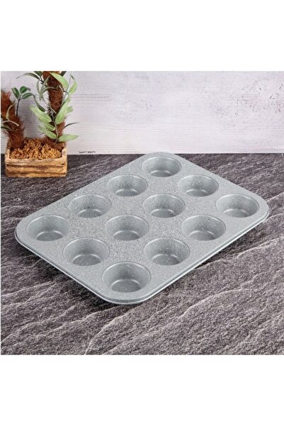 AKILLIELMA Kek Kalıbı Muffin 12 Li Granit Görünümlü 35cm THN69005 2568